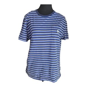 Ralph Lauren Navy and White Striped Tee Size Small